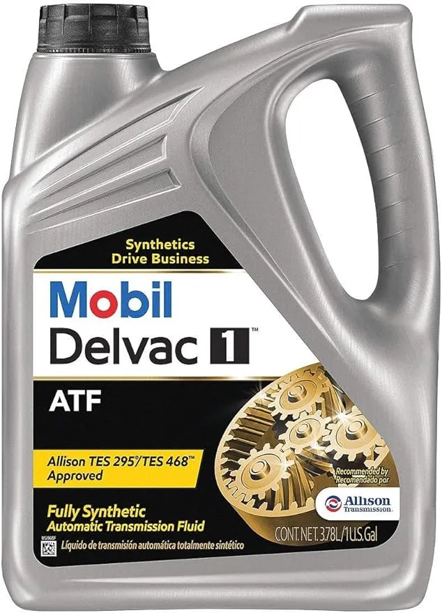 Mobil 112810 Delvac Synthetic Automatic Transmission Fluid - 1 Gallon (Pack of 4)