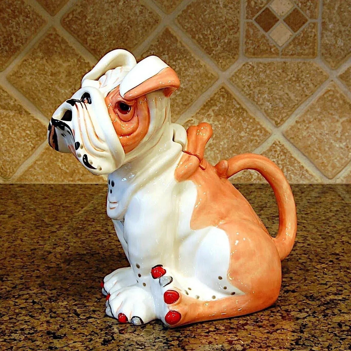 Blue Sky Ceramic 5.75" x 9" x 8.25" Sweet Pea Face Dog Teapot