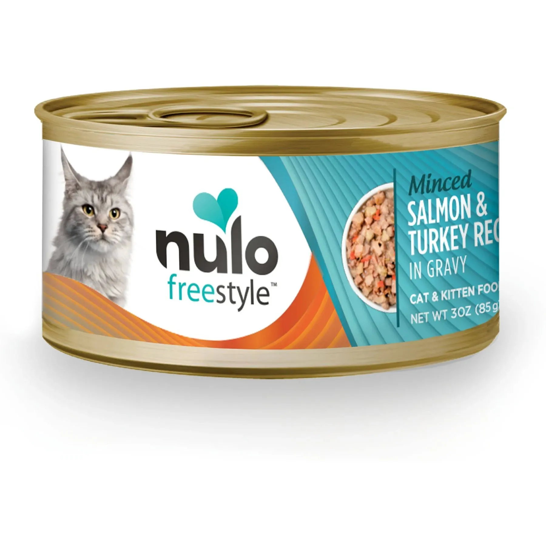 Nulo Freestyle Minced Salmon & Turkey in Gravy Grain-Free Canned Cat & Kitten ...