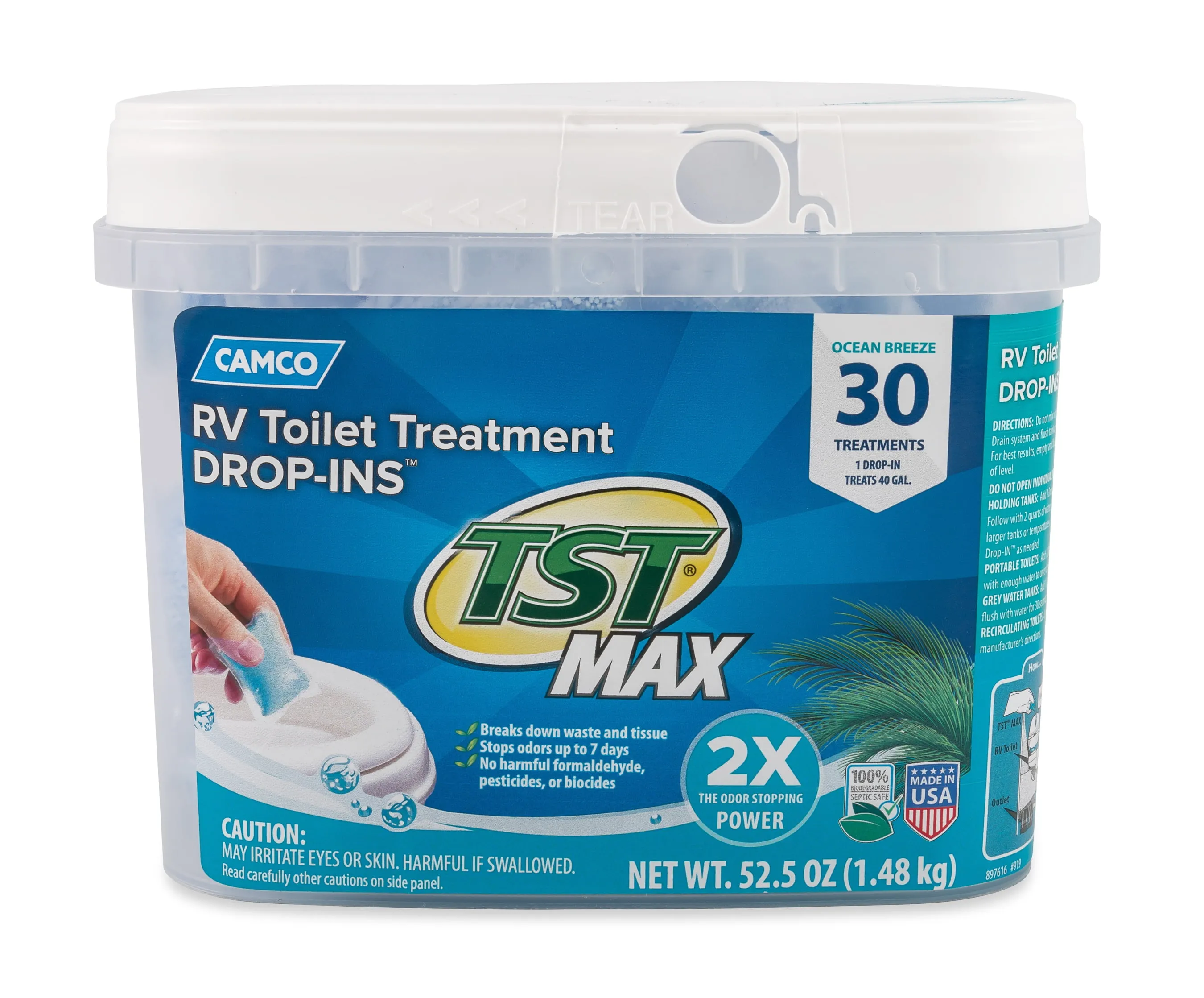 Camco 41615 TST Max Ocean Breeze, Drop-Ins 30/bucket