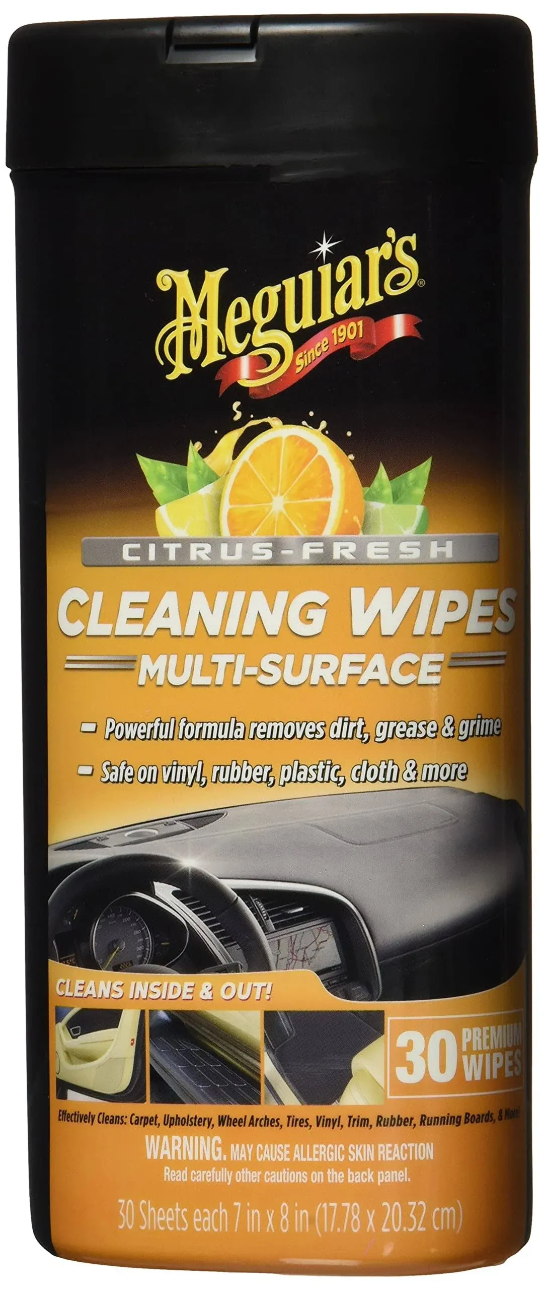 Meguiars G190600 Citrus Fresh Cleaning Wipes