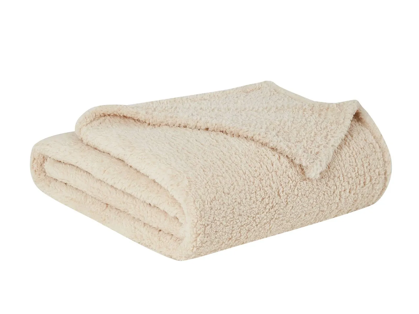 Brooklyn Loom Full-Queen Marshmallow Sherpa Blanket Ivory