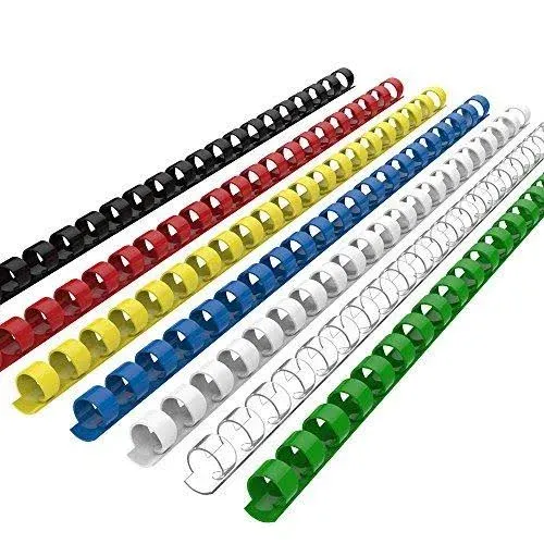 CR-8-100-M Plastic Binding Combs 5/16in. 21-Ring 40-Sheet Capacity Colorful C...