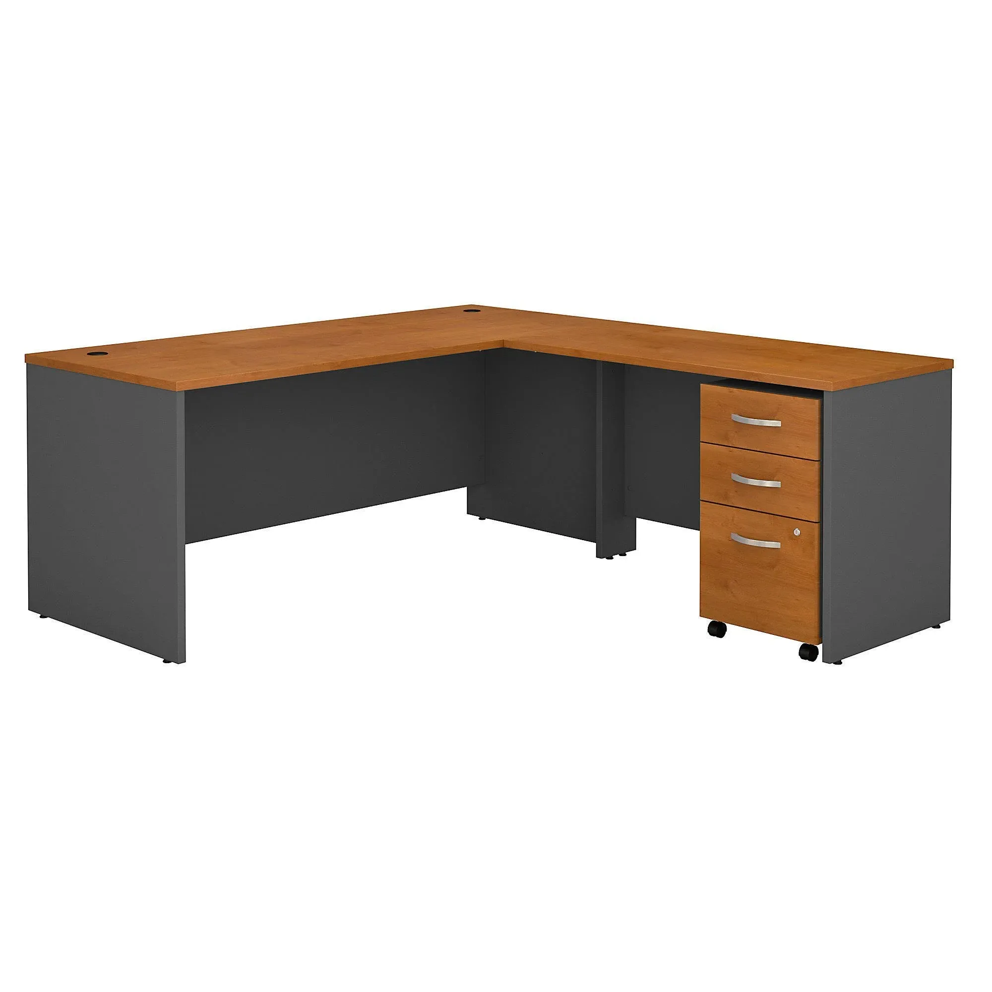 Bush Business Furniture Series C 72W L Shaped Desk with 48W Return and Mobile File Cabinet