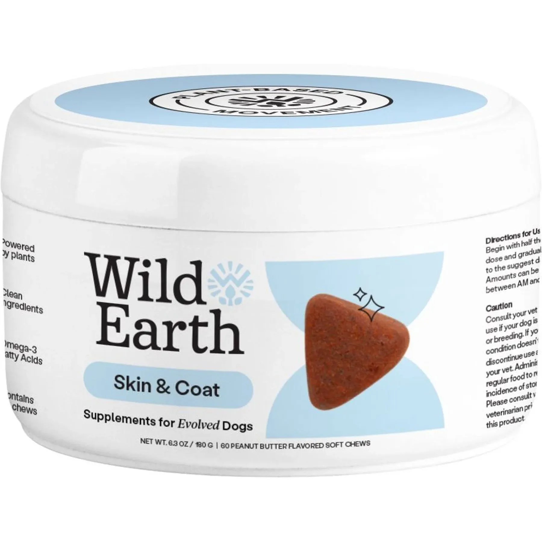 Wild Earth Skin & Coat Dog Supplements