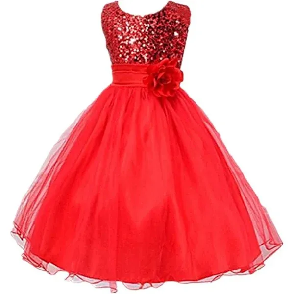 DreamHigh Girls' Sequined Flower Party Dress