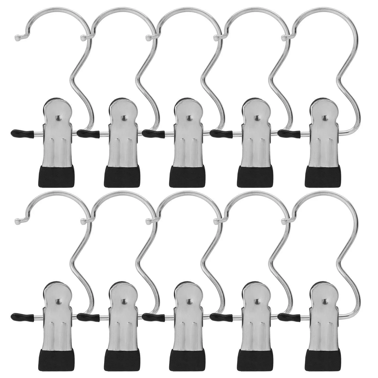 BEWISHOME 20 Pcs Laundry Hook Boot Hanging Hold Clips Portable Hanging Hooks Home ...