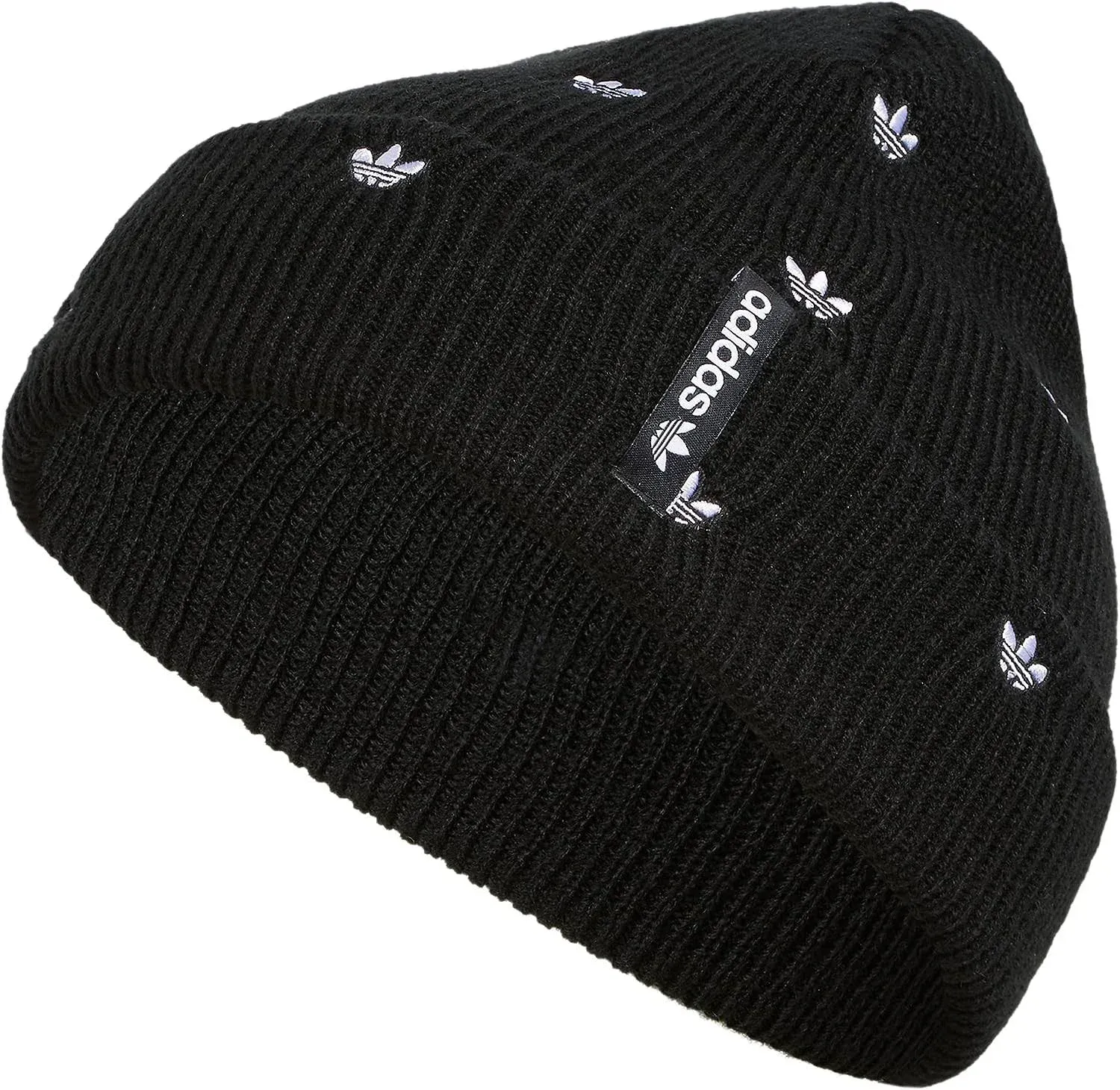 Adidas Allover Print Embroidery Beanie Black 1 Size - Originals Hats