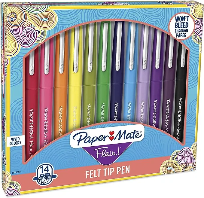 Paper Mate Flair, 14 Assorted Colors (1919653)