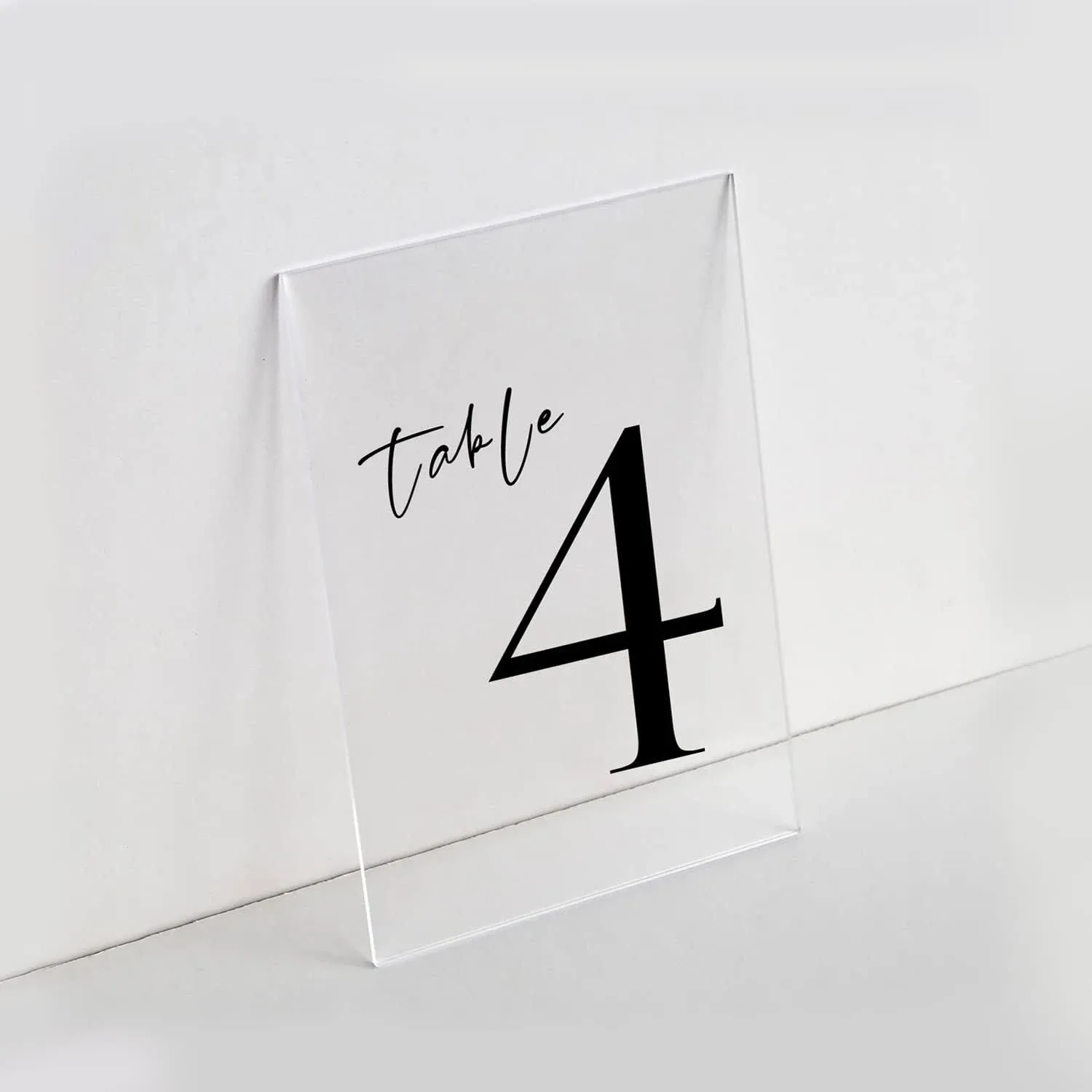 20 Pack Clear Blank Acrylic Sign 5x7 Inch Table Number Signs Wedding Signs Card 