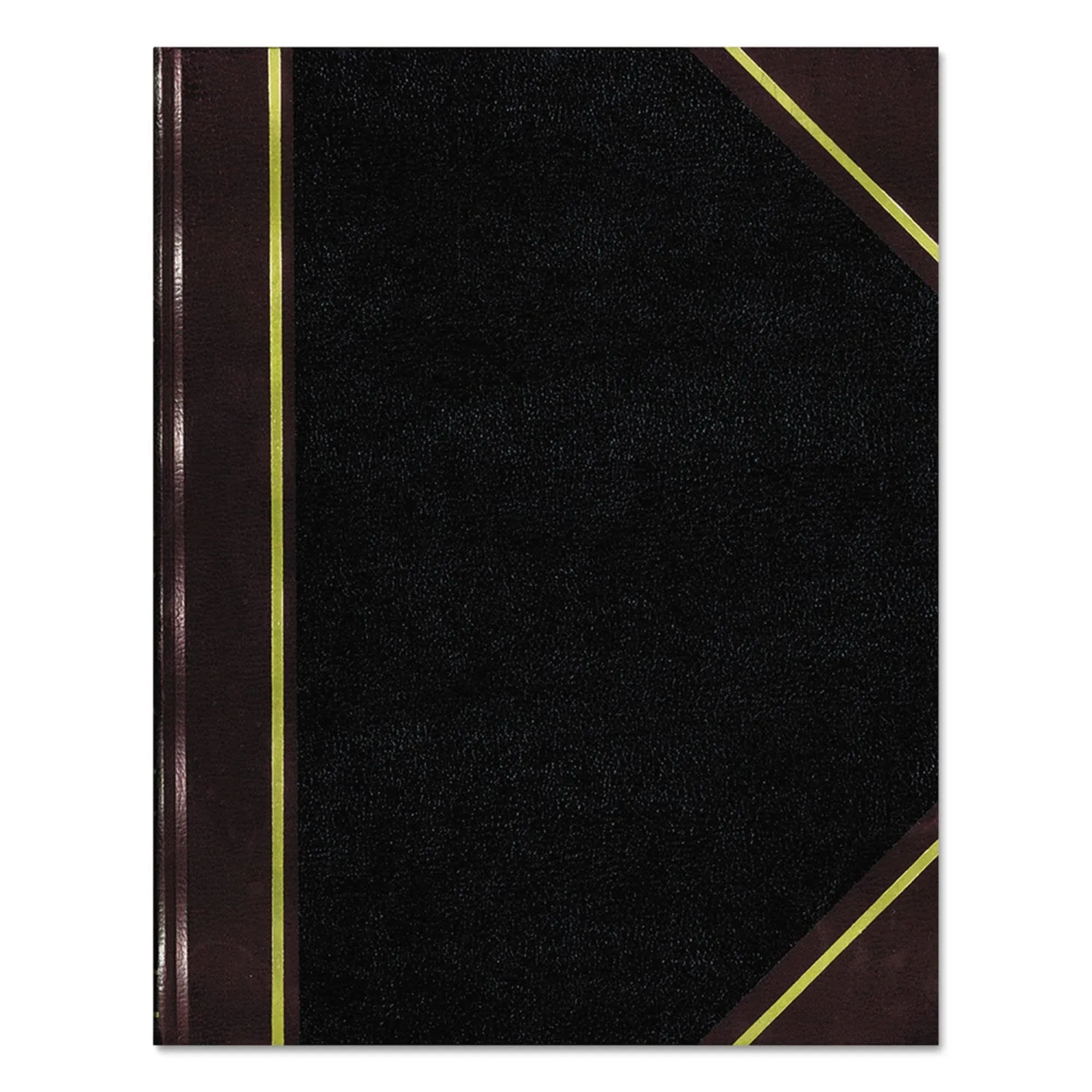 National Texthide Record Book Black/Burgundy 300 Green Pages 10 3/8 x 8 3/8