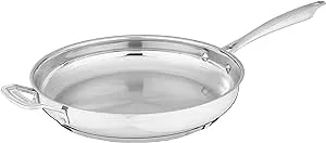 Cuisinart Professional Stainless Skillet with Helper, 12-Inch