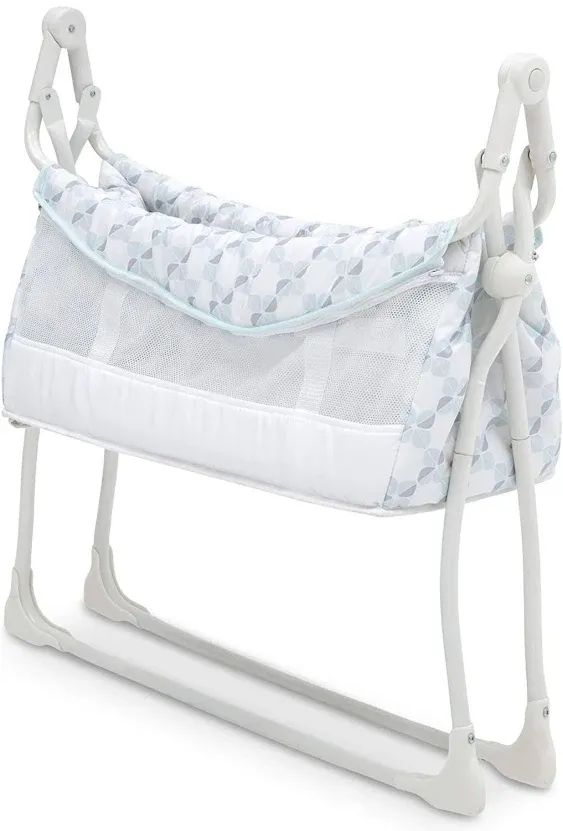 Delta Children Deluxe Activity Sleeper Bedside Bassinet - Folding Portable Crib for Newborns, Windmill