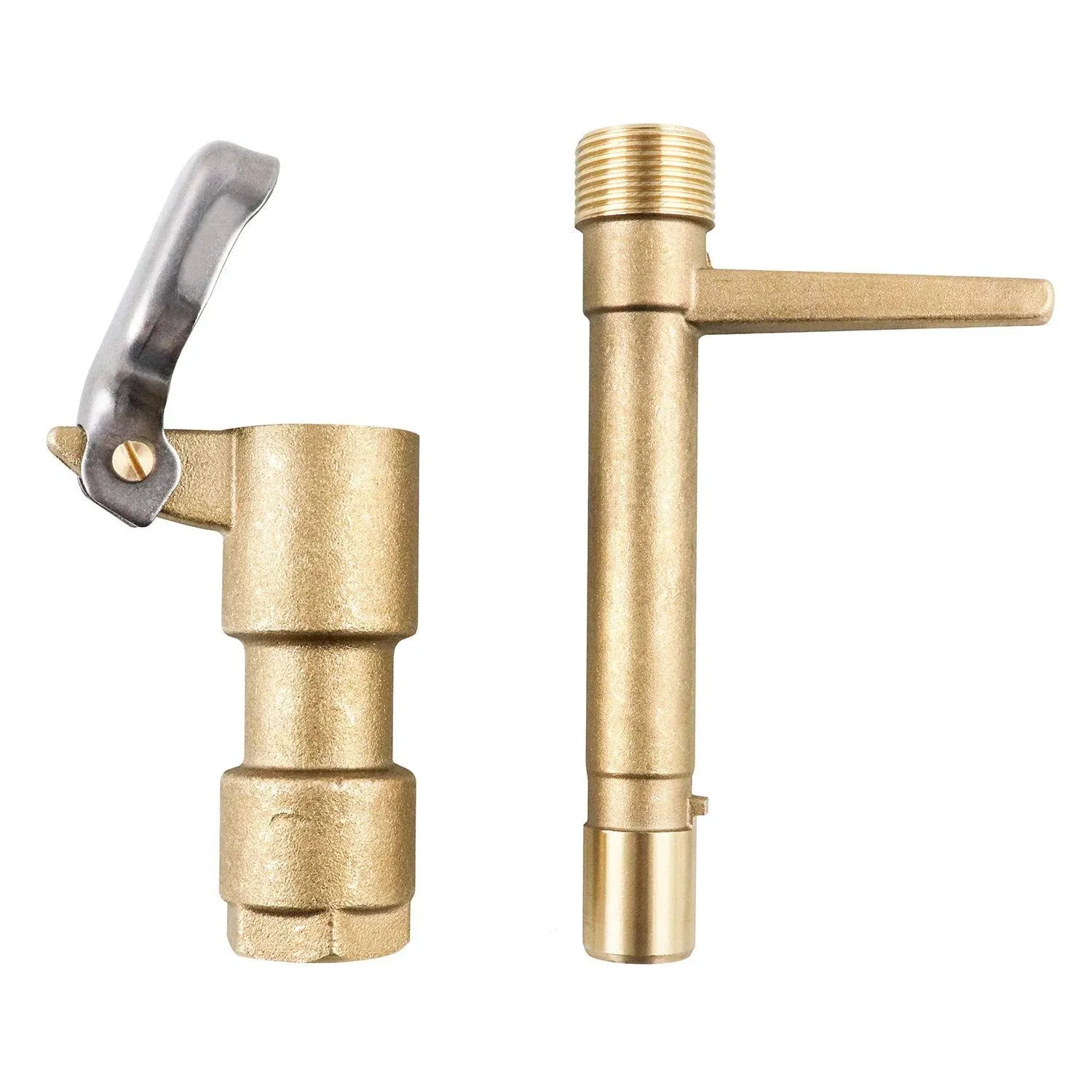 QWORK Quick Coupling Valve Key Set, 3/4-Inch Brass Quick Coupler Valves, Irrigation Tool with Quick Coupler Key for Yard