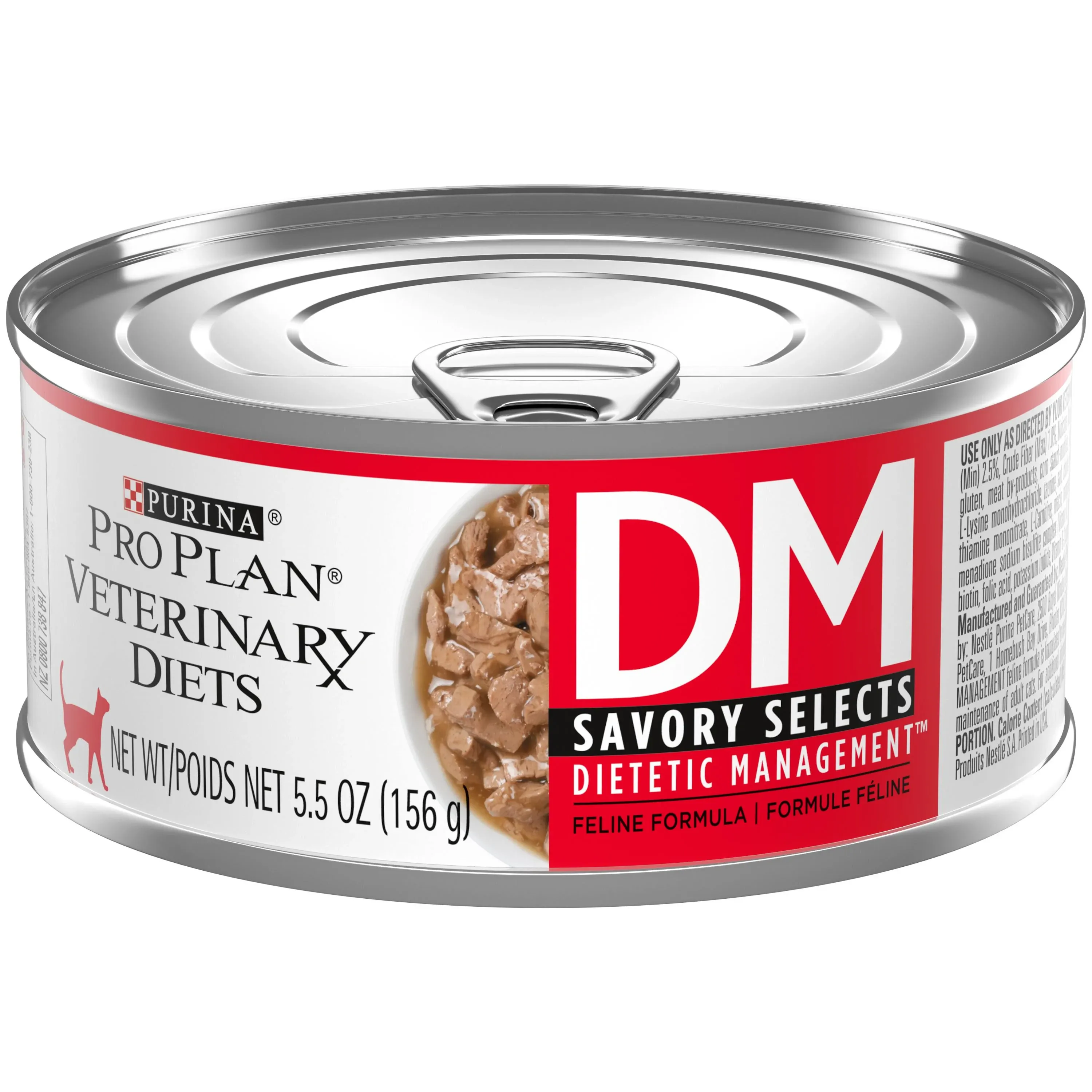 Purina Pro Plan Veterinary Diets DM Dietetic Management Savory Selects Feline Formula Wet Cat Food, 5.5 oz.