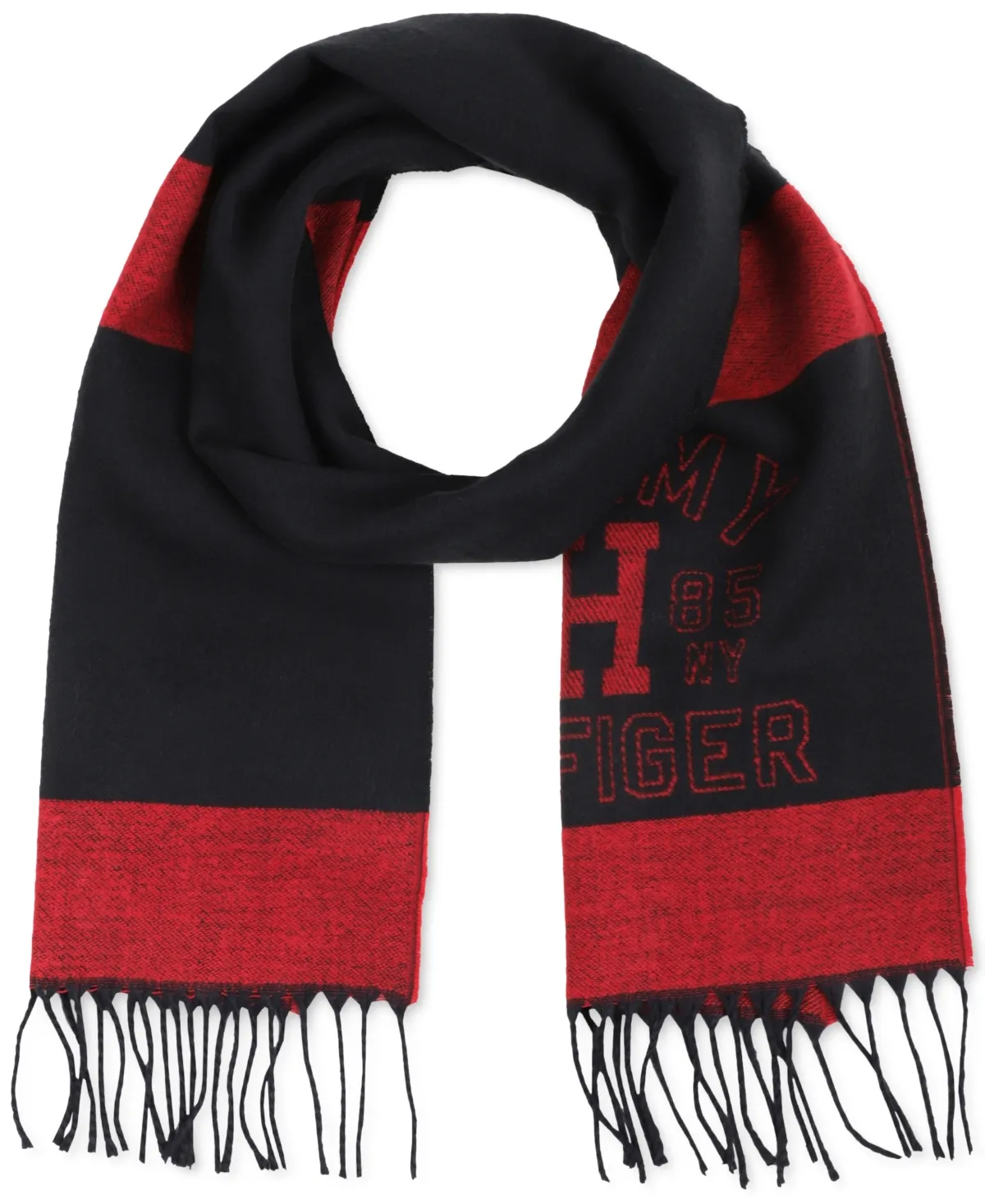 Men's Monogram Striped Yarn-Dye Scarf