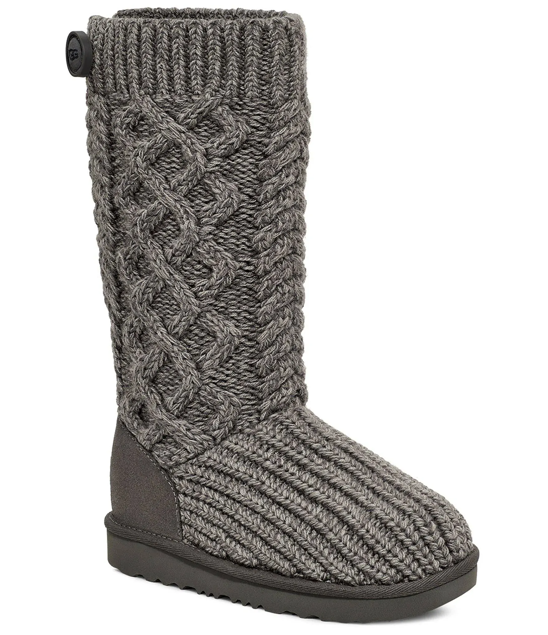 Ugg Classic Cardi Cabled Knit Boots Toddler 7T Grey