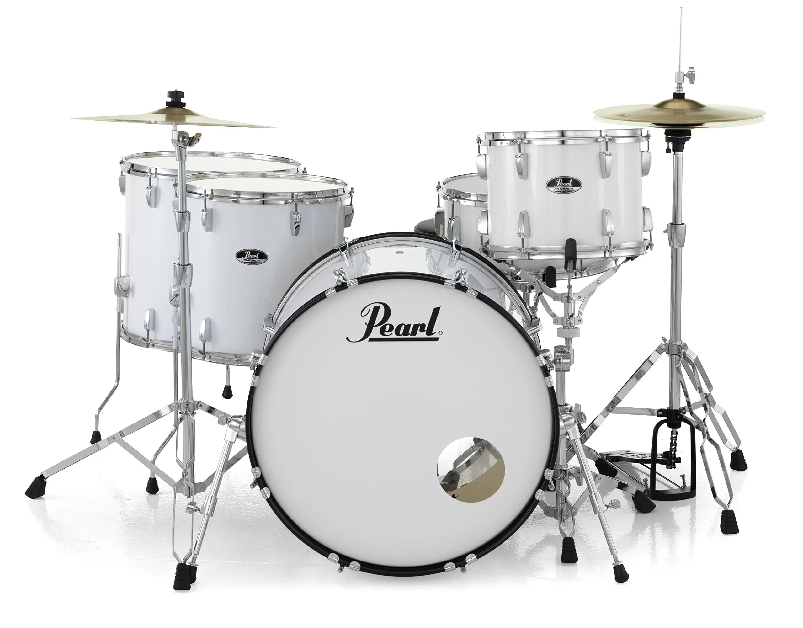 Pearl Roadshow Complete 5pc Rock Drum Set Pure White