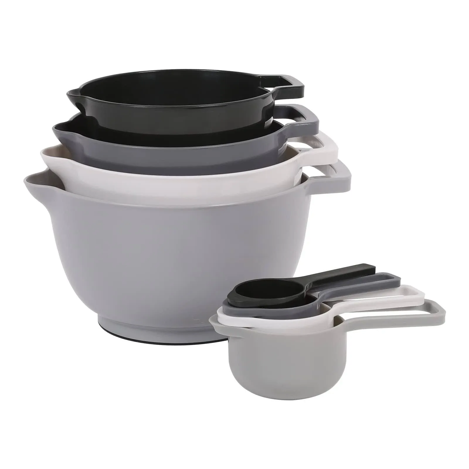 BoxedHome 8 Pack Classic Nesting Mixing Bowl Set with 4 Measuring Cups Mixing...