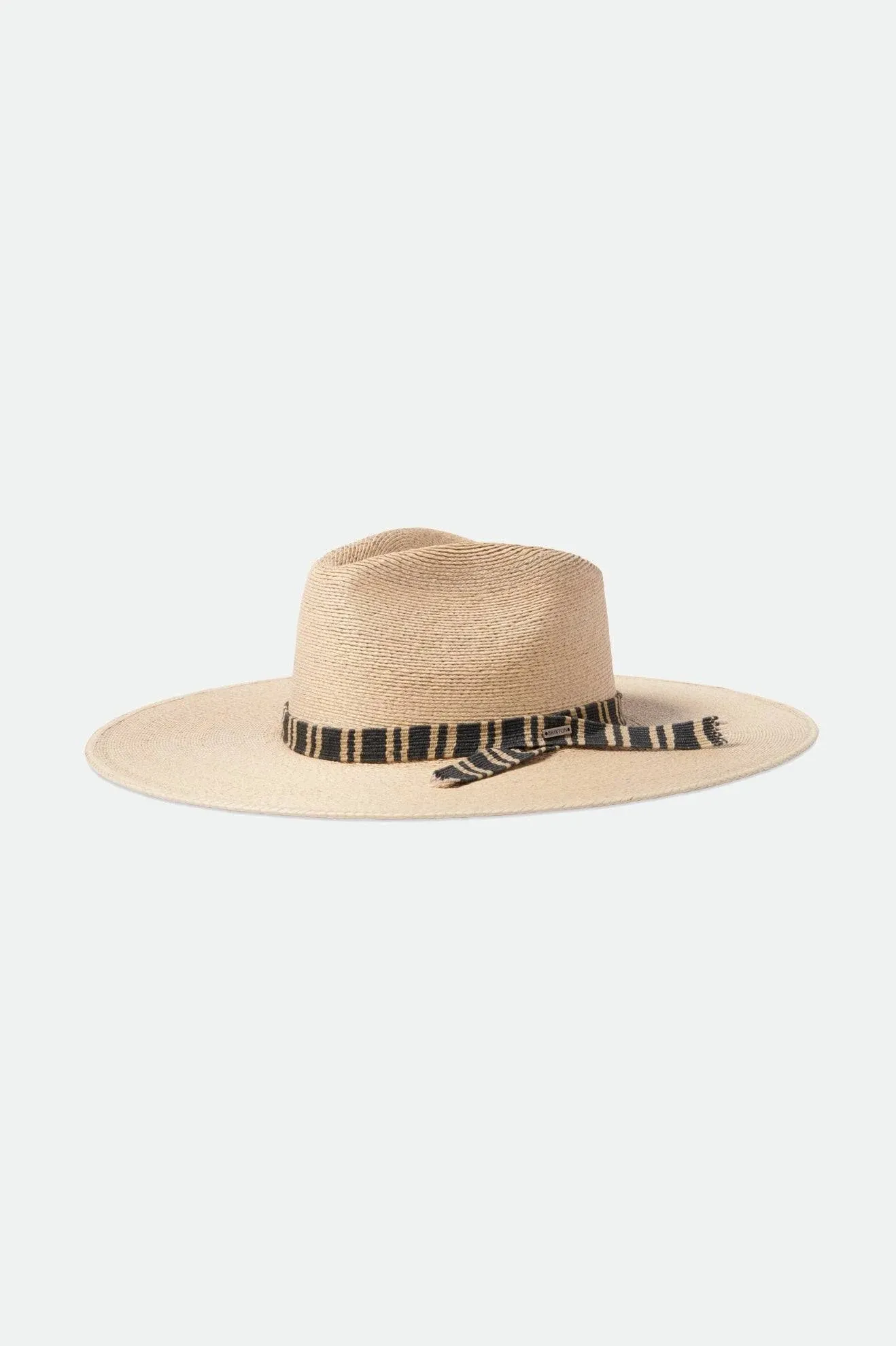 Brixton Leigh Straw Fedora Natural