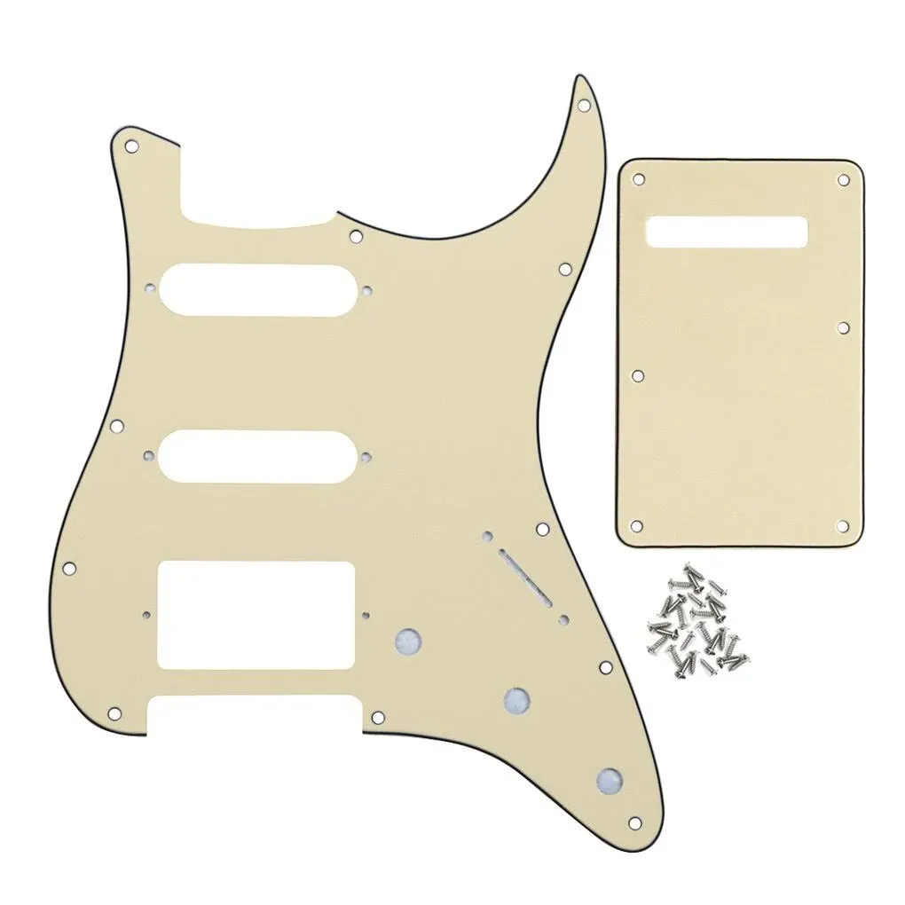 Set HSS STGuitar Pickguard 11-Hole Scratch Plate + Back Tremolo  Cover