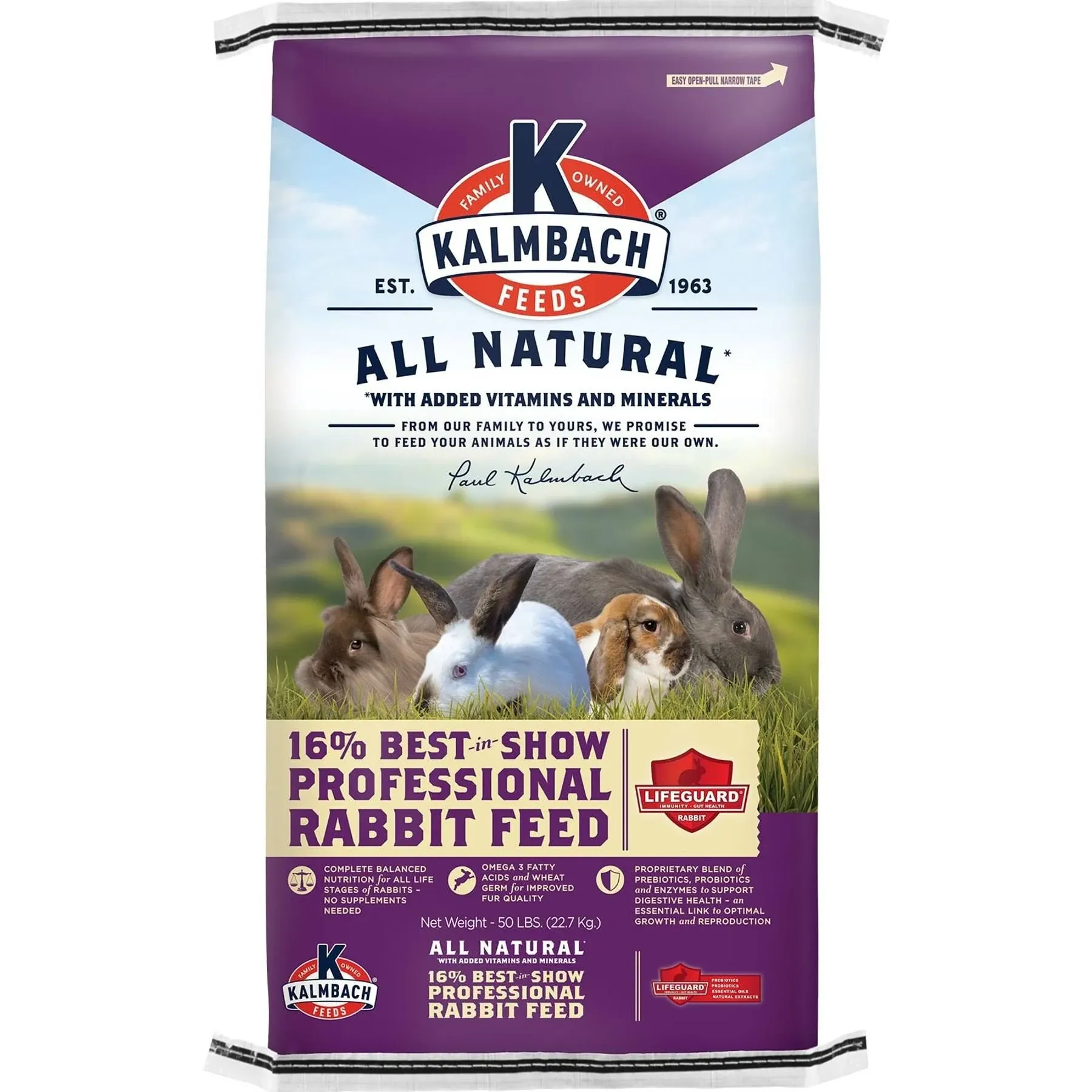 Kalmbach Feeds Best in Show 16% Professional Rabbit Feed, 50-lb Bag