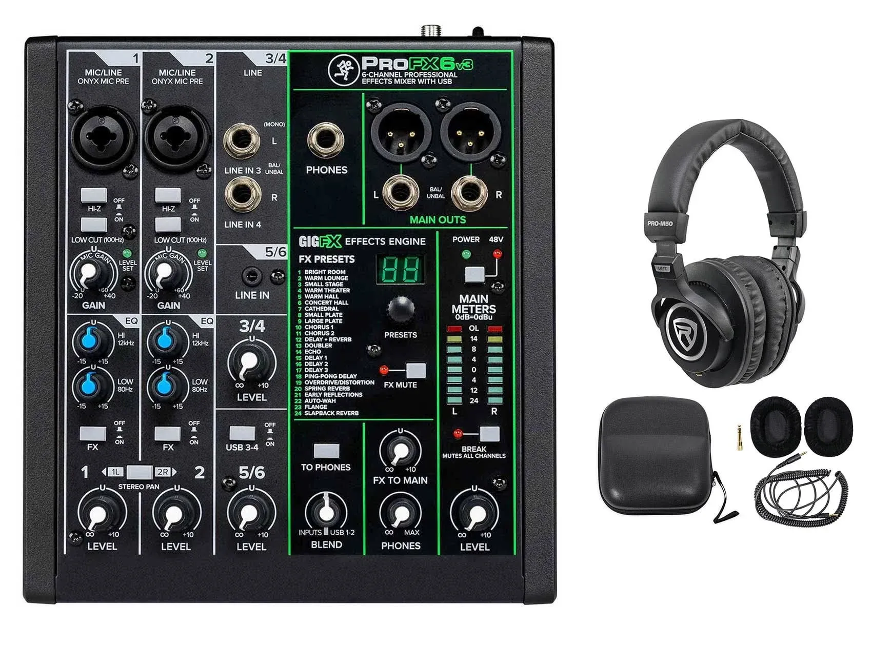 Mackie ProFX6v3 6 Channel Effects Mixer with USB