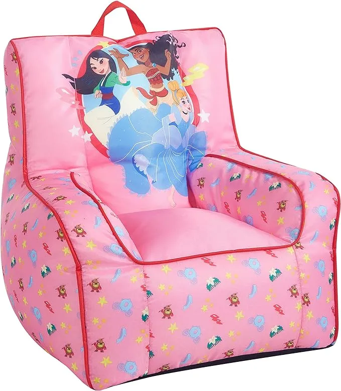 Idea Nuova Princess Bean Bag Chair with Piping & Top Carry Handle