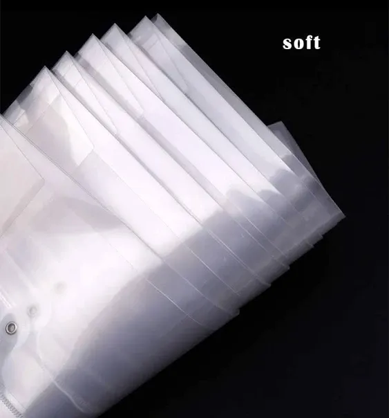 Letter Size Clear Plastic String Envelopes with Expansion File Paper Project Folder Envelope Holder 10Pcs