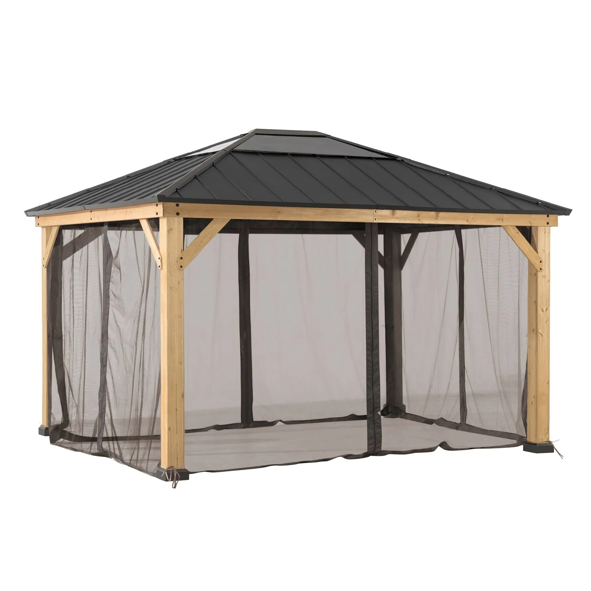 Sunjoy Universal Mosquito Netting for 11 ×13 ft Wood Framed Gazebos