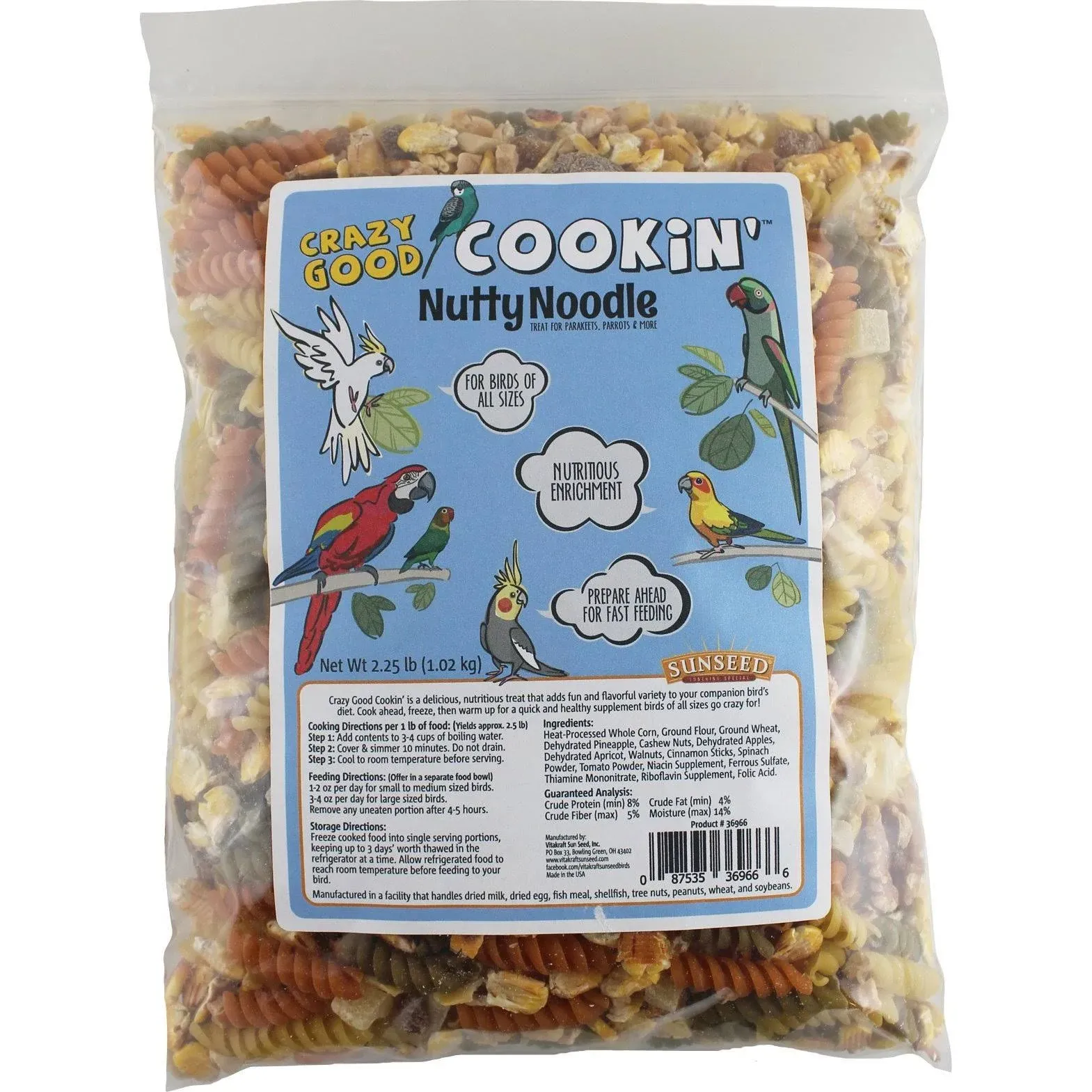 Sunseed® Sunseed Crazy Good Cookin' Nutty Noodle for Birds 12 Oz