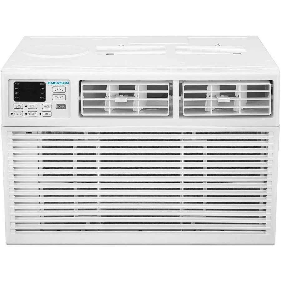 Emerson Quiet Kool EARC6RE1 6,000 115V Air Conditioner & Dehumidifier with Remote Control, Window AC Unit for Apartment, Dorm, Bathroom & Small Rooms up to 250 Sq. Ft. in White, 6000 BTU