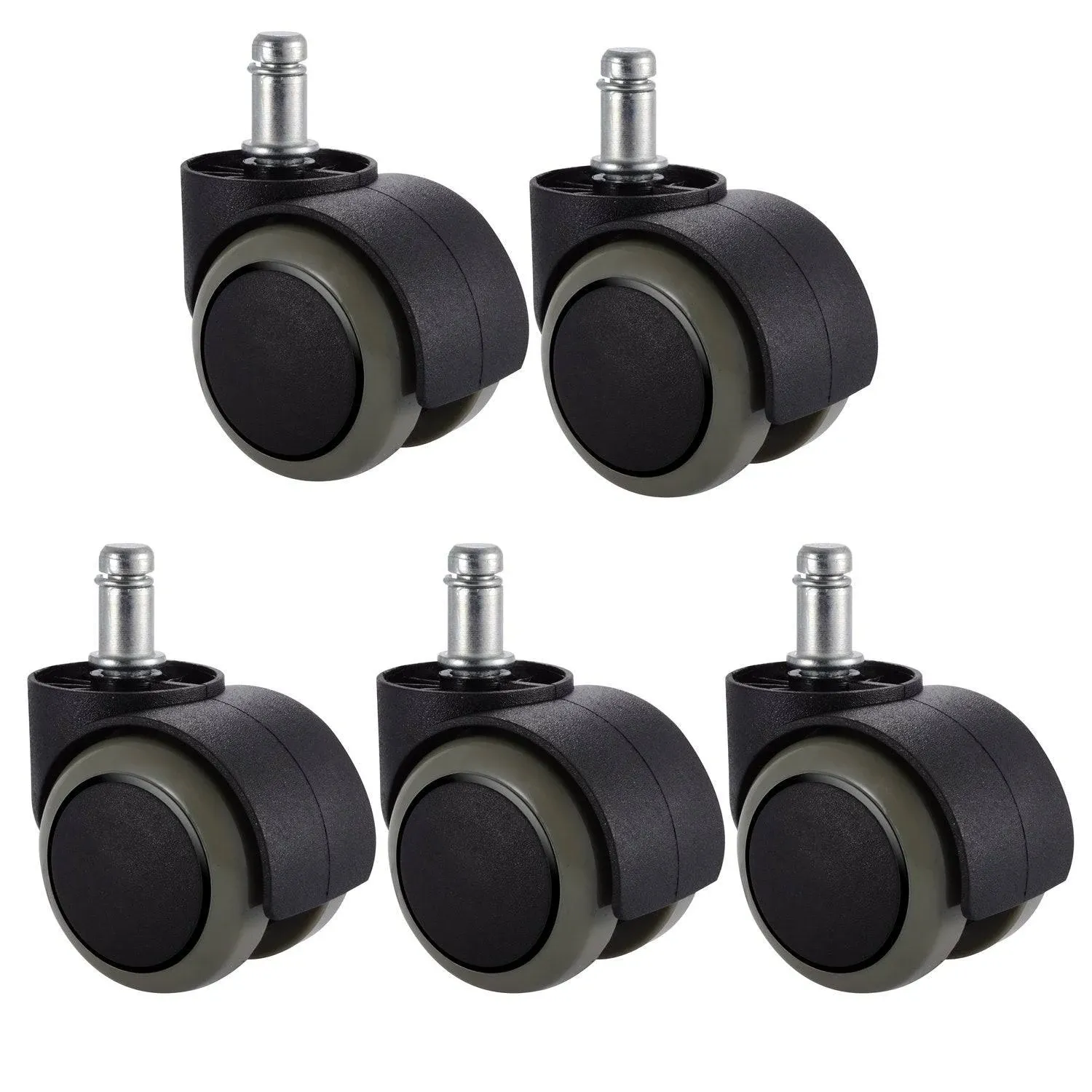 5 Packs PChero Office Chair Casters Wheels with Universal Standard Size 11mm Stem ...