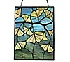 River of Goods 17.5"H Ginkgo Stained Glass Window Panel