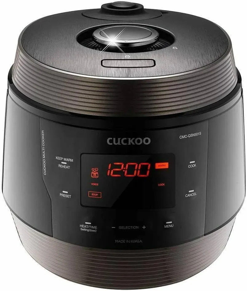 Cuckoo CMC-QSN501S Q5 Superior Multifunctional 5 Quarts, Black Multi-Pressure Cooker