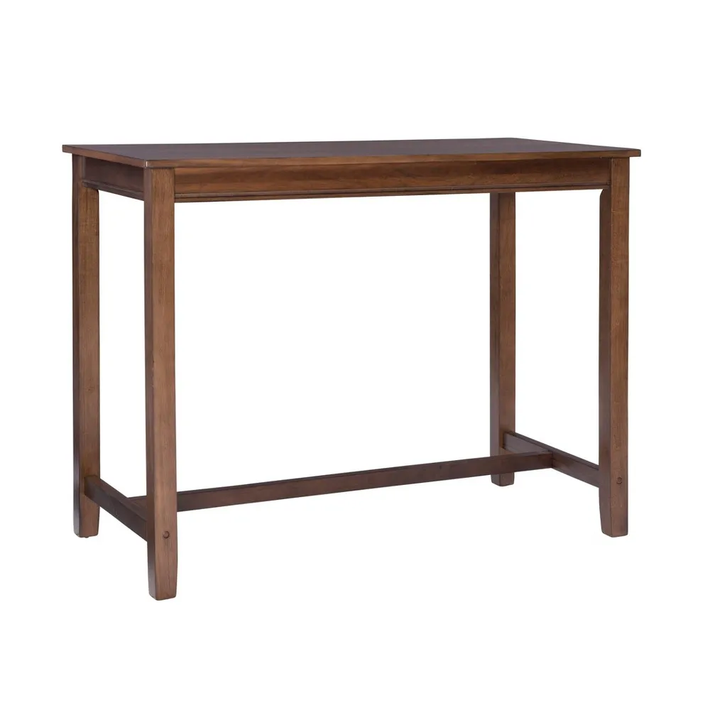 Linon Claridge 36" Counter-Height Pub Table Distressed Brown