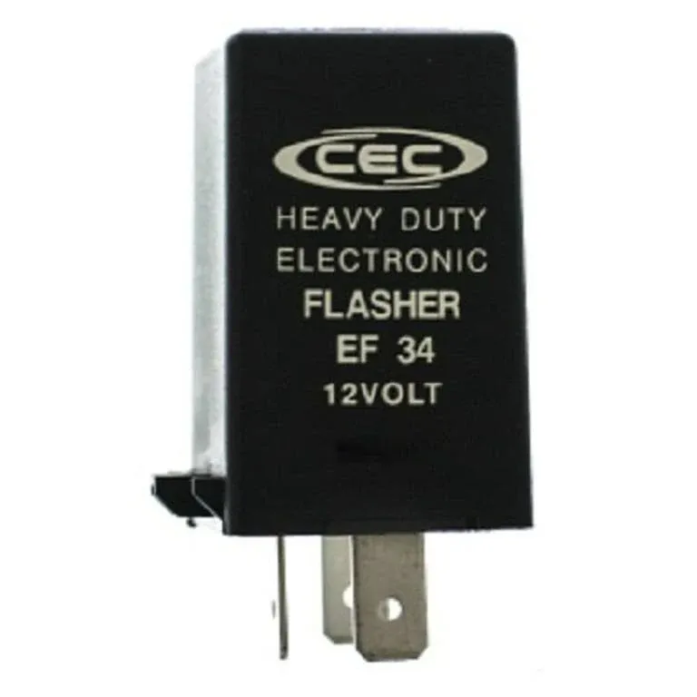 CEC Industries EF34L Electronic Turn Signal Flasher Relay  3 Prongs 12 Volts