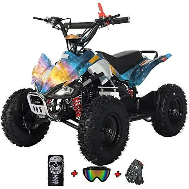 X-Pro Brand New Thunder 40cc Mini Gas ATV for Kid with 4 Stroke Pull Start, Disc Brake 6" Tires