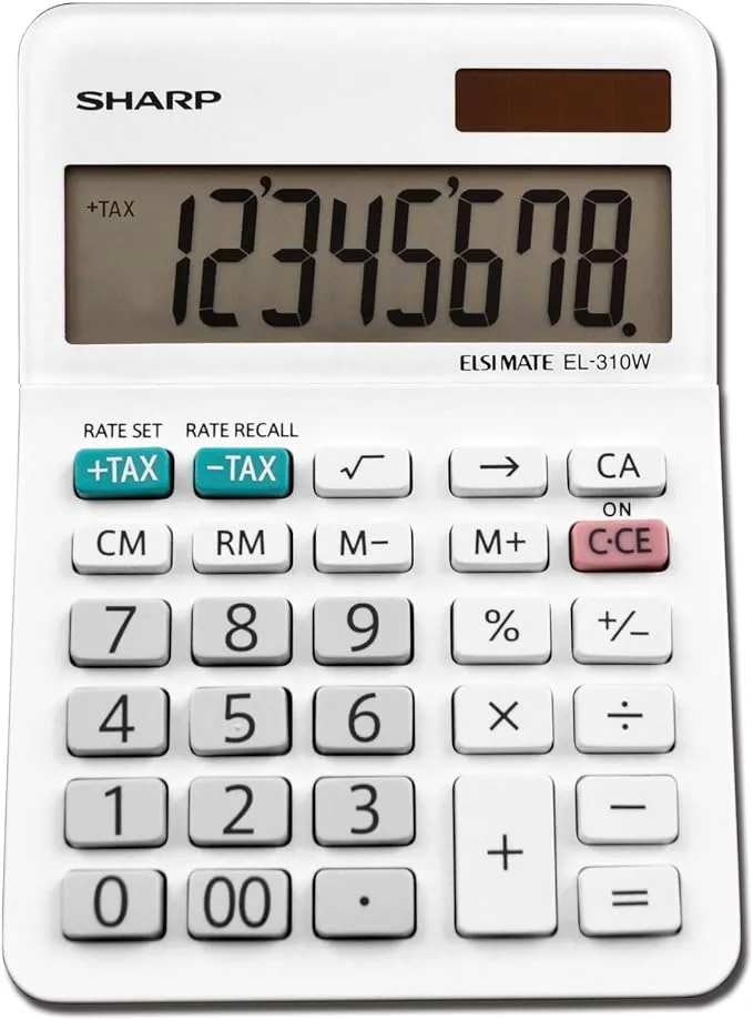 Sharp® White Series Desktop Calculator, EL-310WB