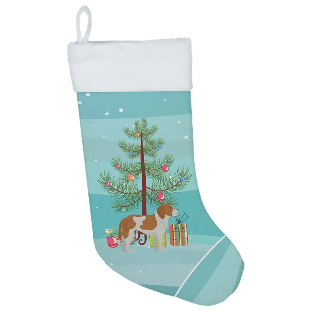 Caroline's Treasures Beaglier #1 Christmas Tree Christmas Stocking, 13.5 x 18, Dogs