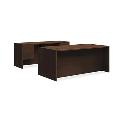 HON 10500 Series Double Pedestal Desk / Credenza, 72"W x 102"D, Mahogany Finish (HON105DC3P72N)