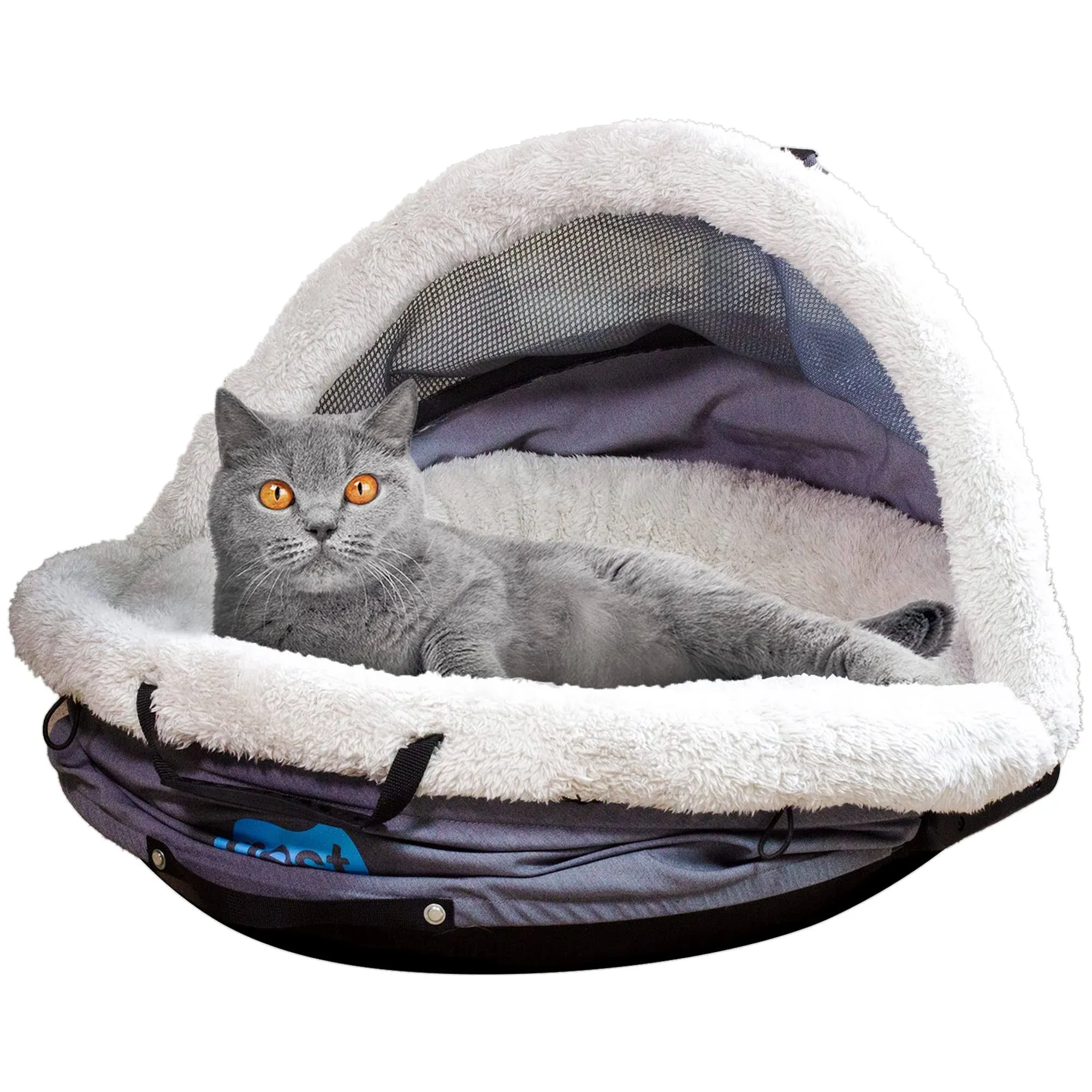 Bear Bear Nest and Go Pet Bed and Carrier (Gray)