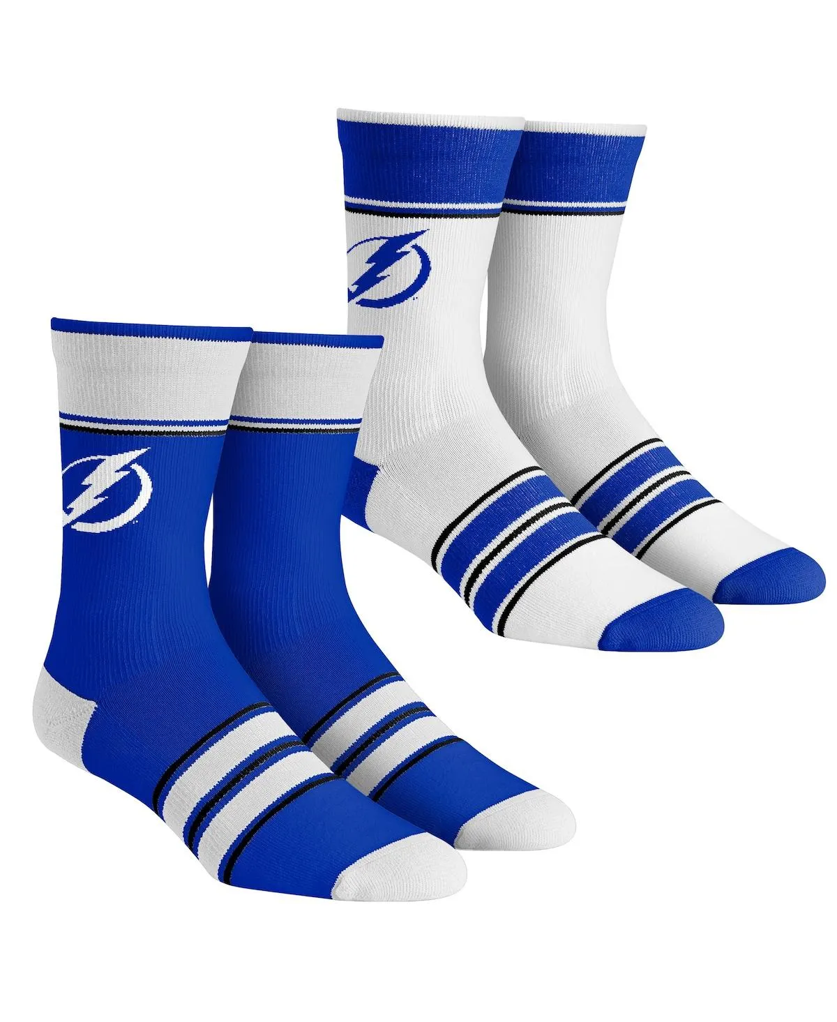 Men's and Women's Socks Tampa Bay Lightning Multi-Stripe 2-Pack Team Crew Sock Set