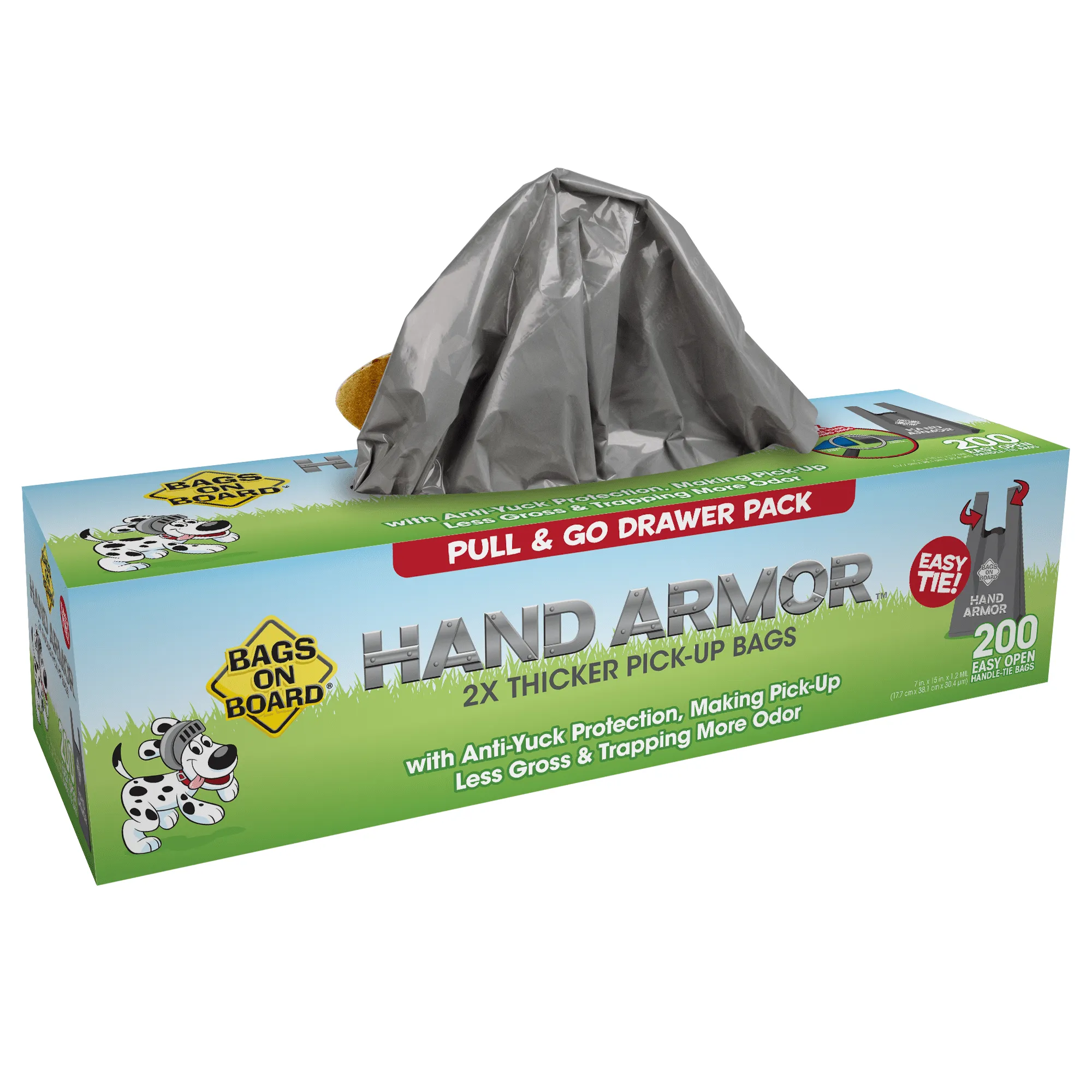 Bags On Board Hand Armor Dog Poop Bags - 200 Count