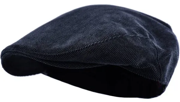 Wonderful Fashion Men's Classic Herringbone Tweed Wool Blend Newsboy Ivy Hat (Large/X-Large, Charcoal)