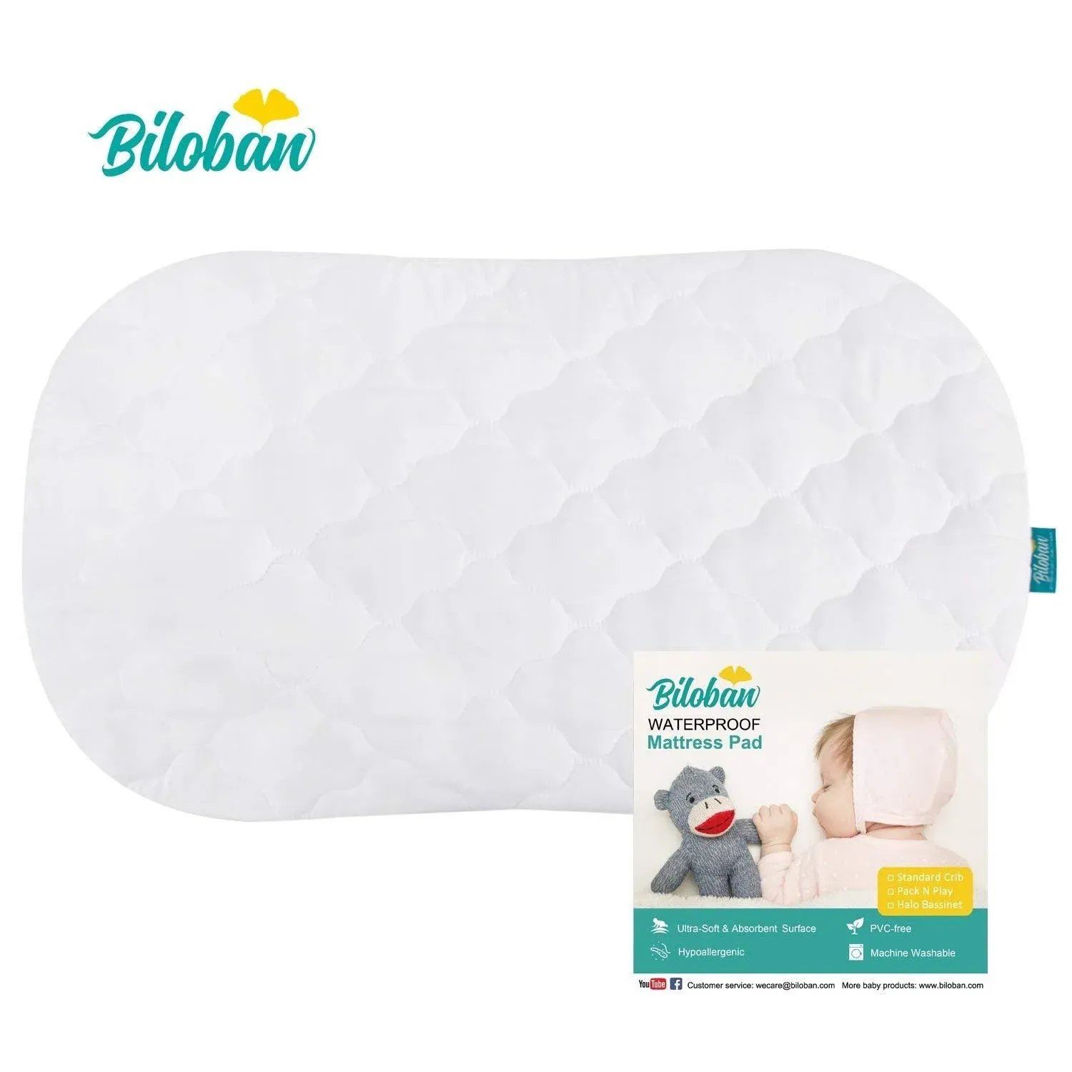 Halo BassiNest Mattress Pad Cover