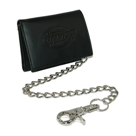 Dickies Men's Bifold Chain Wallet-High Security with ID Window and Credit Card Pockets