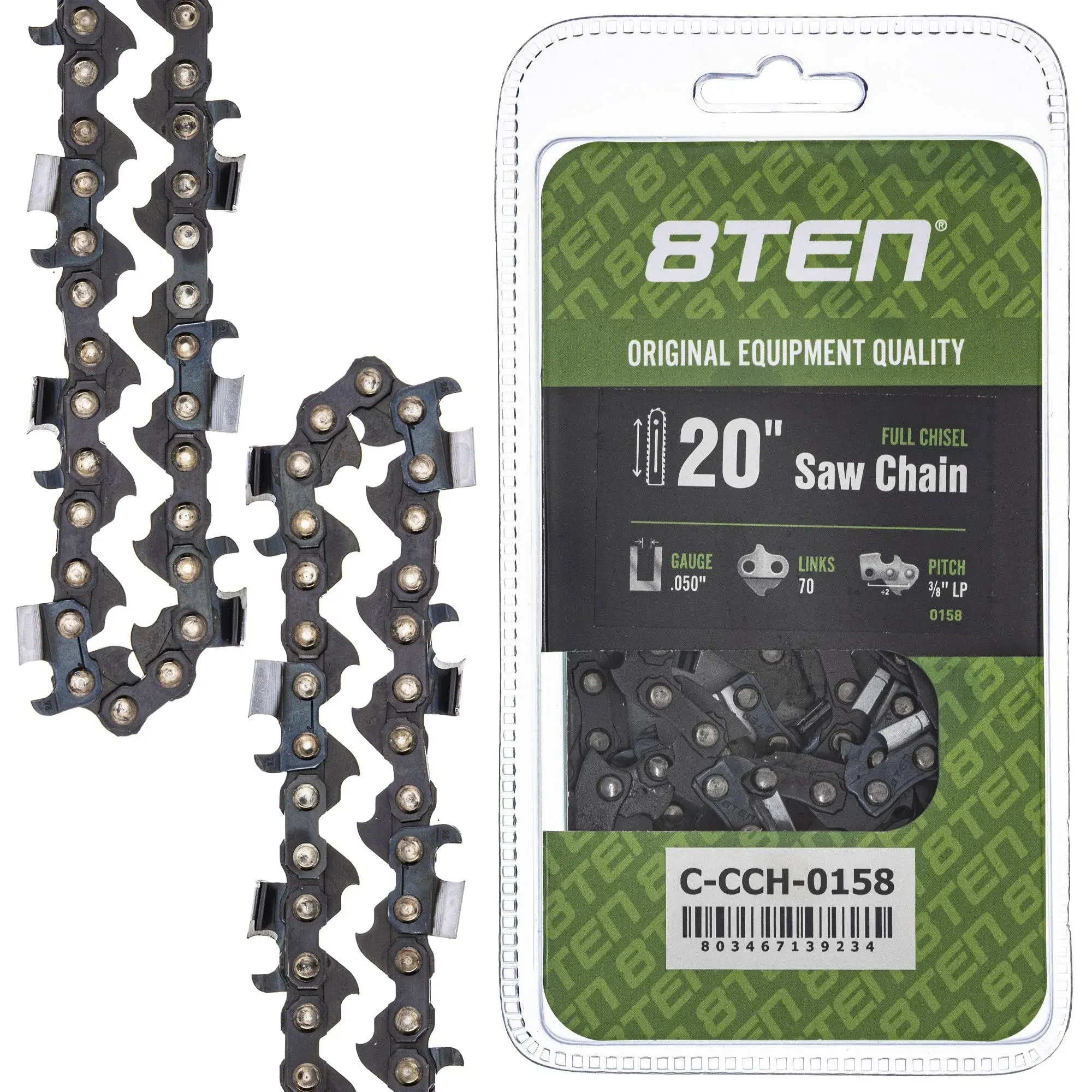 Full Chisel Chainsaw Chain 20 Inch .050 3/8 LP 70DL for Poulan CS 550 590