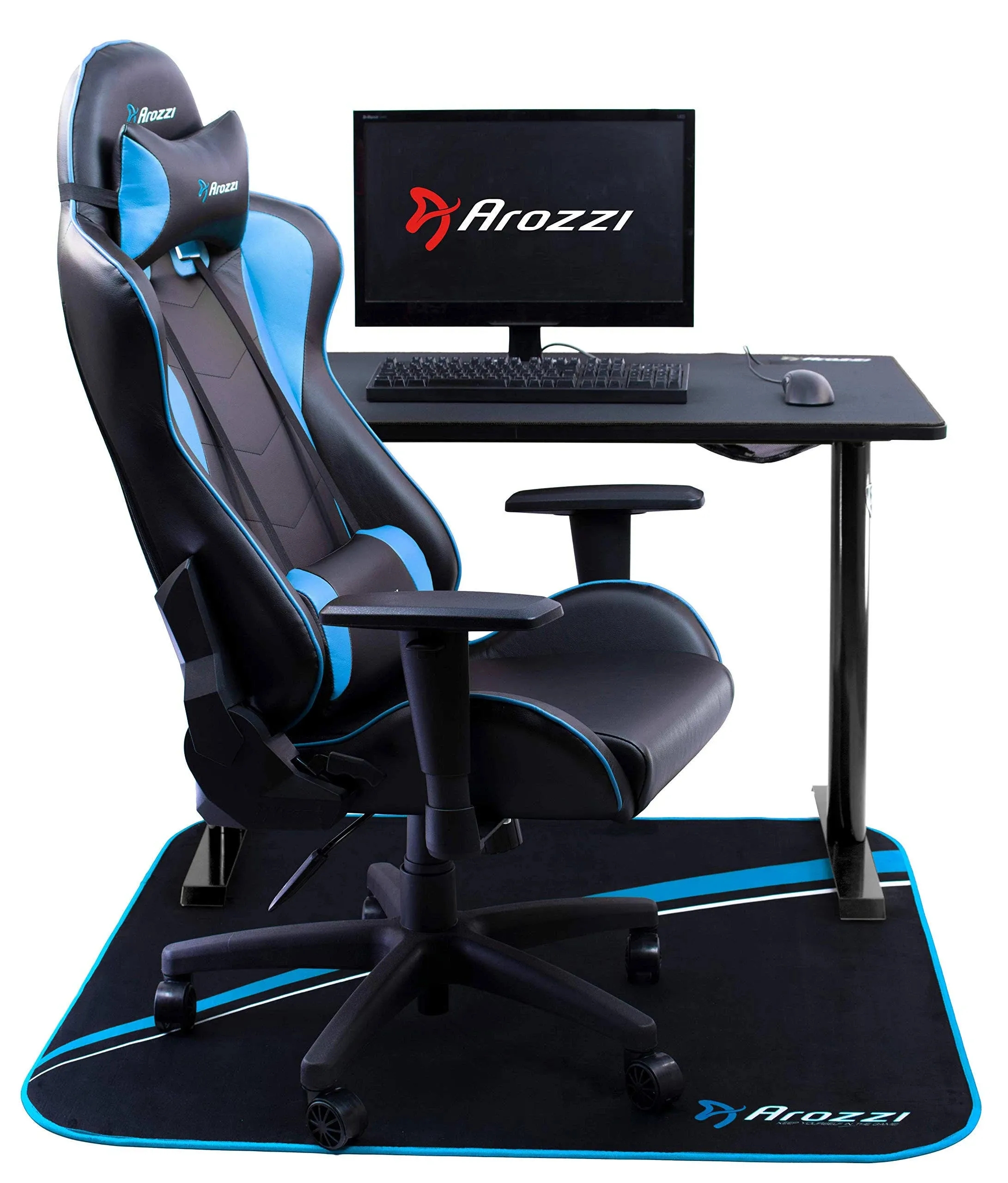 Arozzi - Office/Gaming Chair Floor Mat - Blue