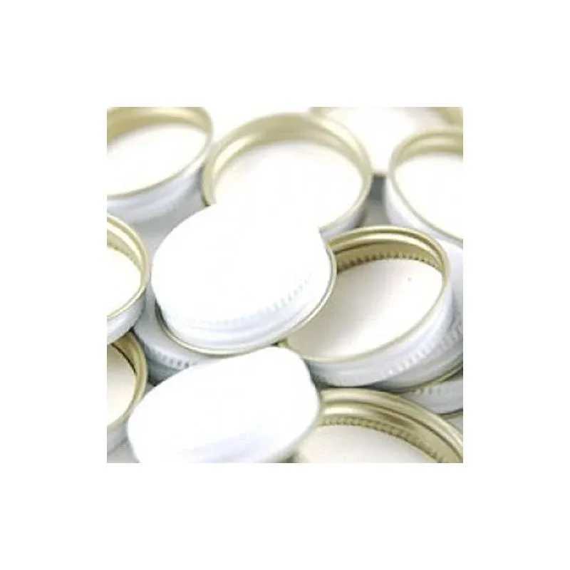 White Metal Growler Caps 38mm Fits Most 1/2 and 1 Gallon Jugs (50)